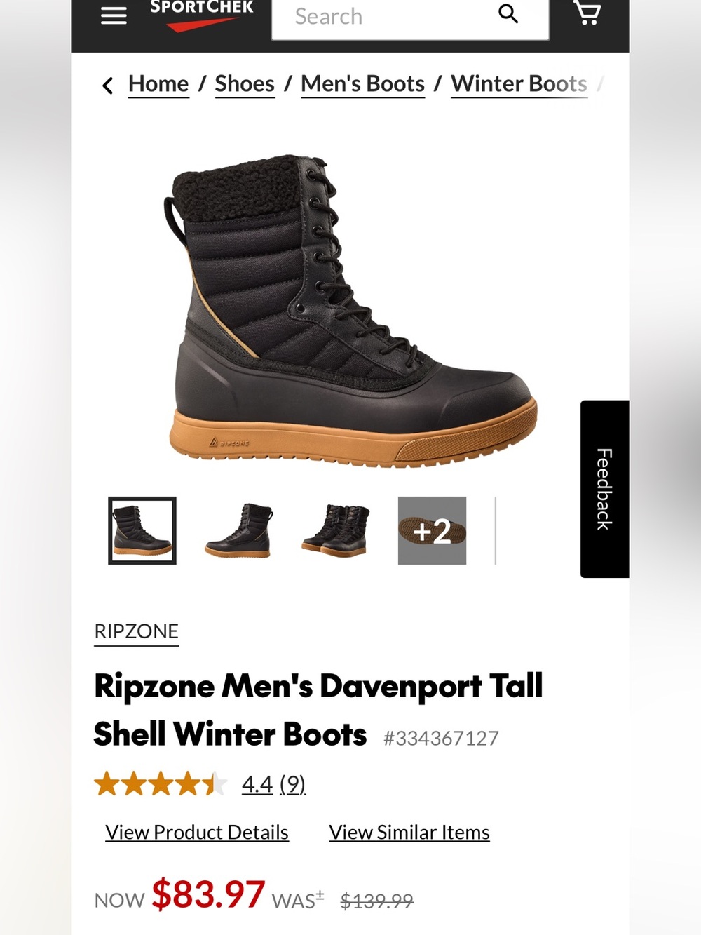 Men's Davenport Tall Shell Winter Boots - Black/Tan